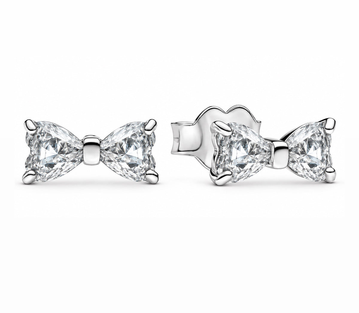 Silver Bow Earrings