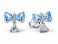 Blue Bow Earrings