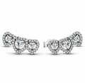 Triple Heart Earrings