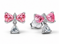 Pink Bow Earrings