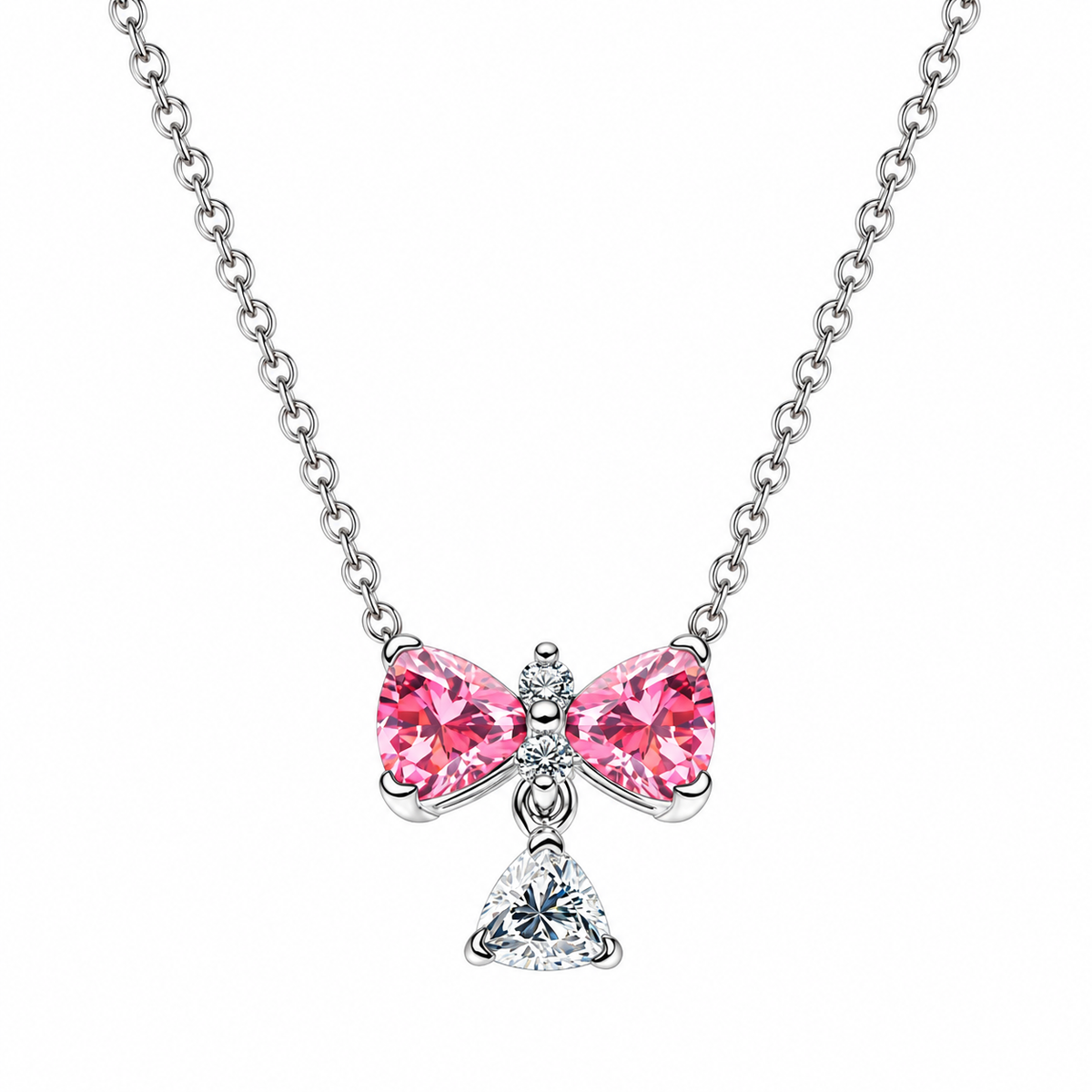 Pink Bow Necklace