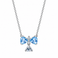 Blue Bow Necklace