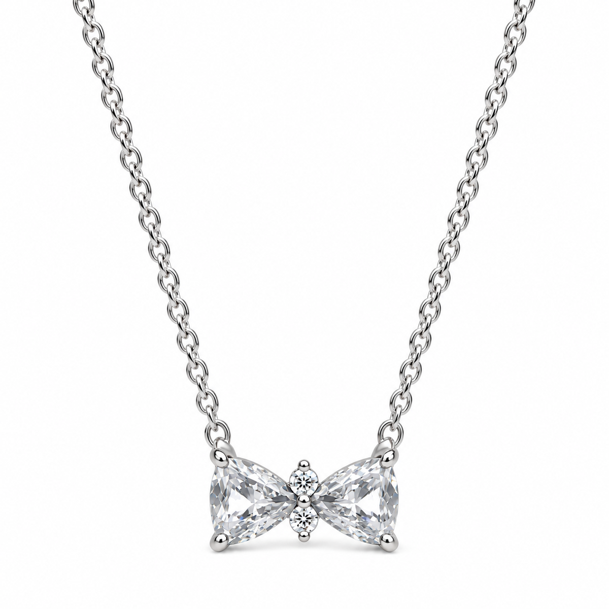 Silver Bow Necklace